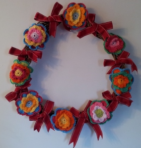 Wreath with Attic 24 flowers and Ribbon
