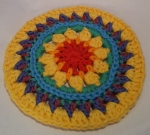 Mandala Flower Crochet Clock round 7