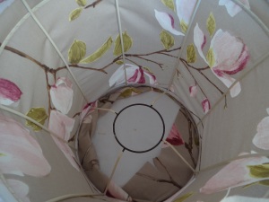 Lamp shade fabric inside out