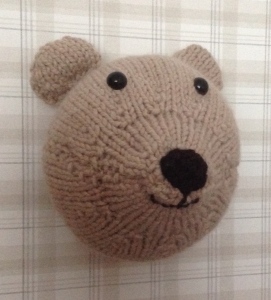 Mimi the knitted faux taxidermy bear Sincerely Louise workshop make