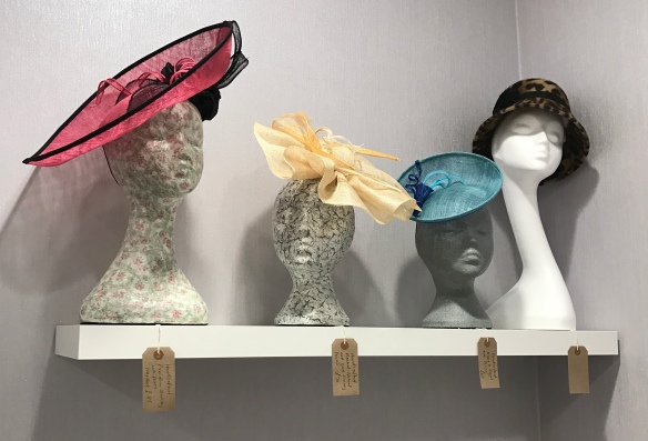 Isabella Josie Millinery Hats on display Marina Beauty Box, Port Solent, Hampshire